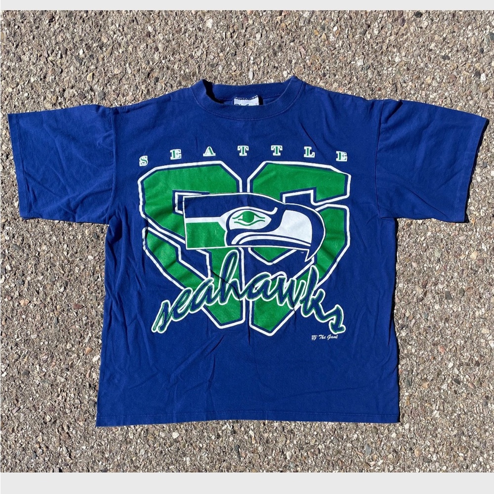 Seattle Seahawks NFL Football Vtg 1990s The Game Oversized T-shirt Men's (L)